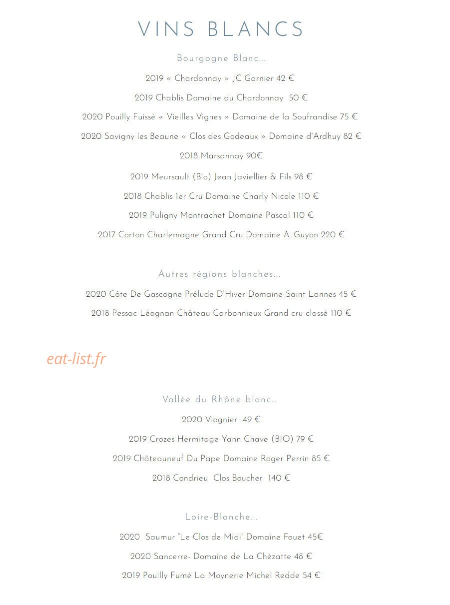 Chez Julien — carte page 11