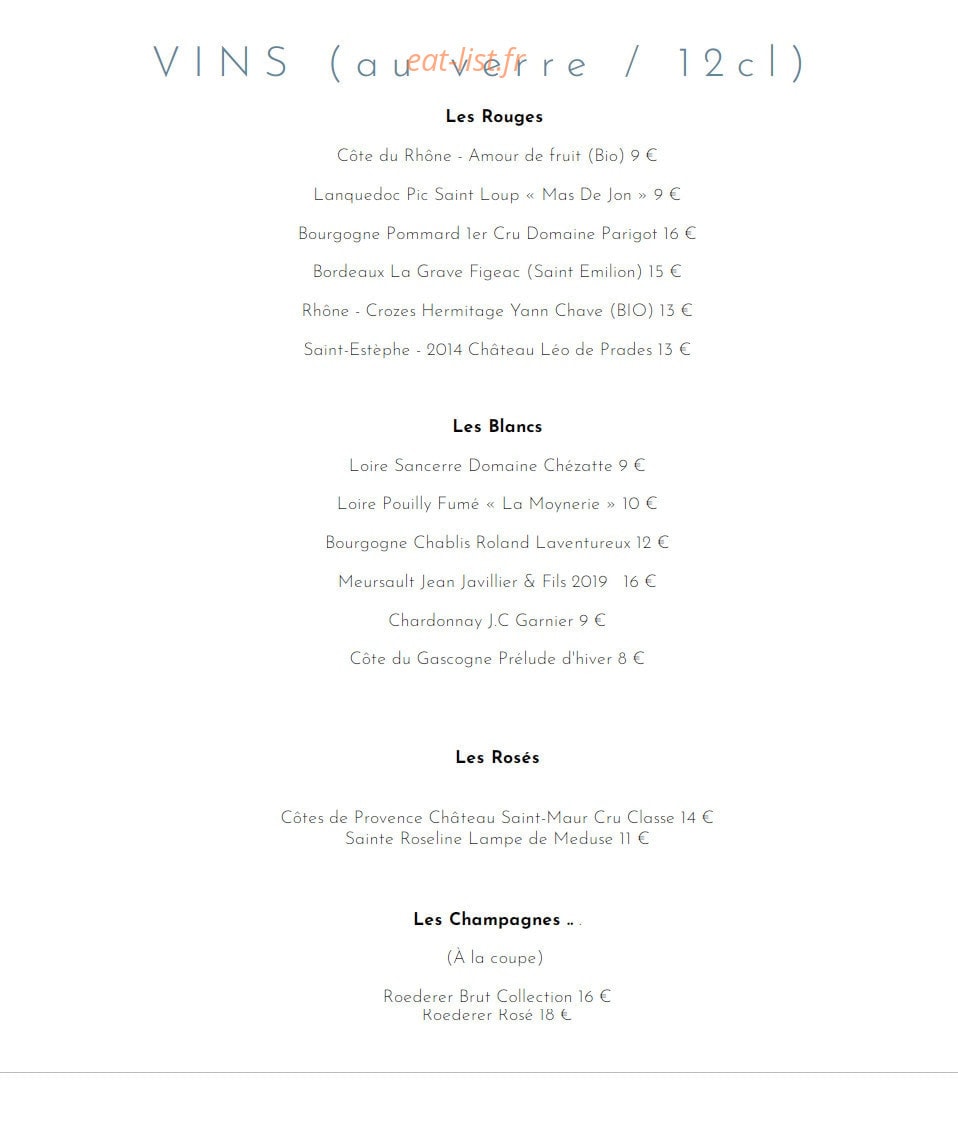 Chez Julien — carte page 9