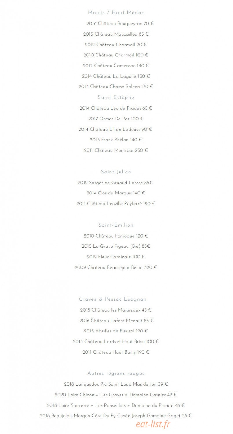 Chez Julien — carte page 13