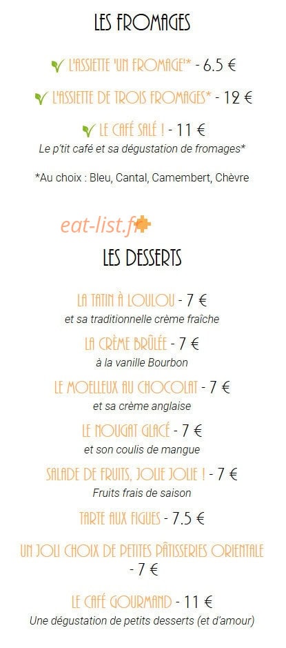 Chez LouLou — carte page 7