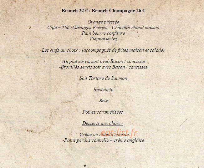 Chez Margot — carte page 2