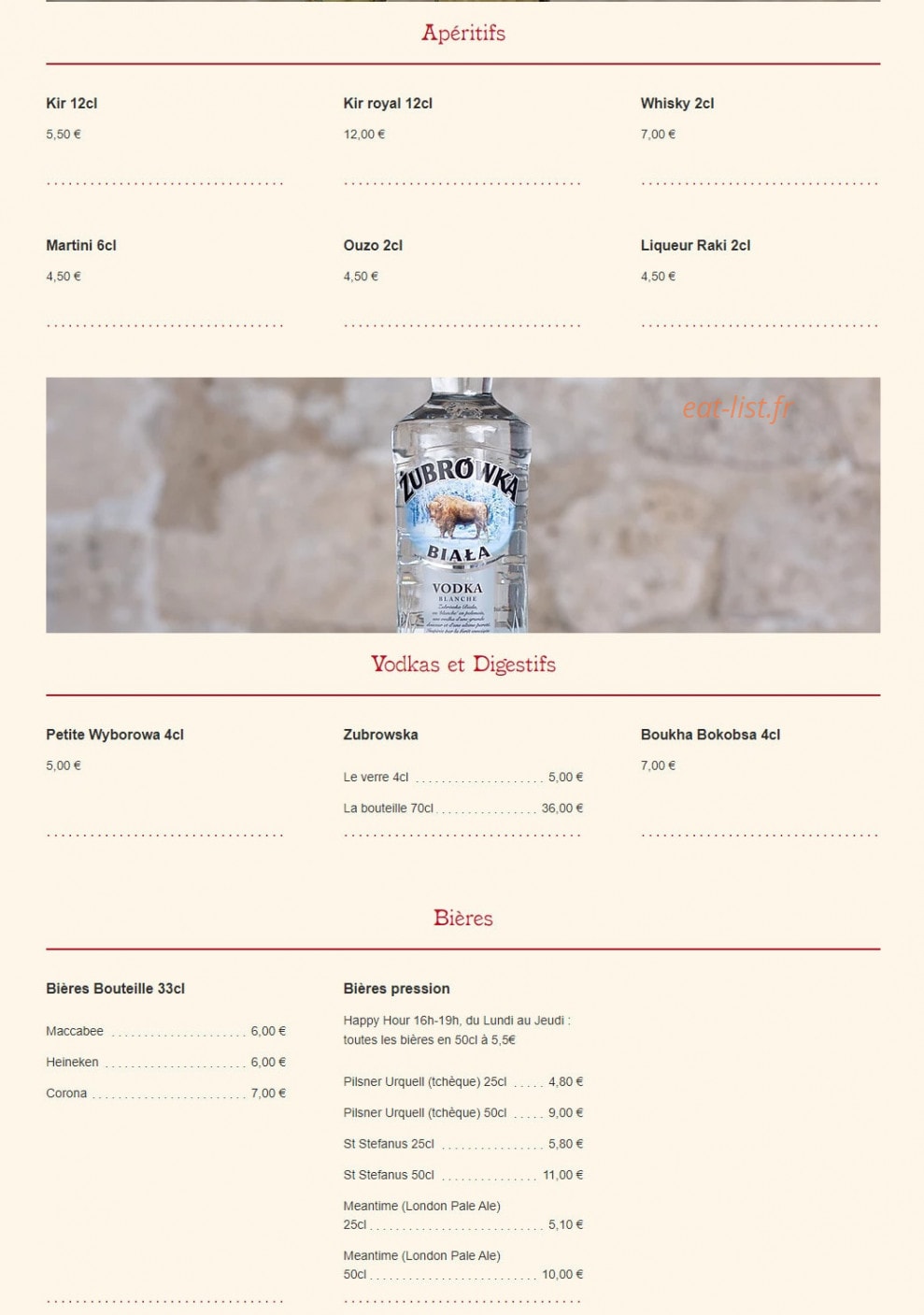 Chez  Marianne — carte page 2