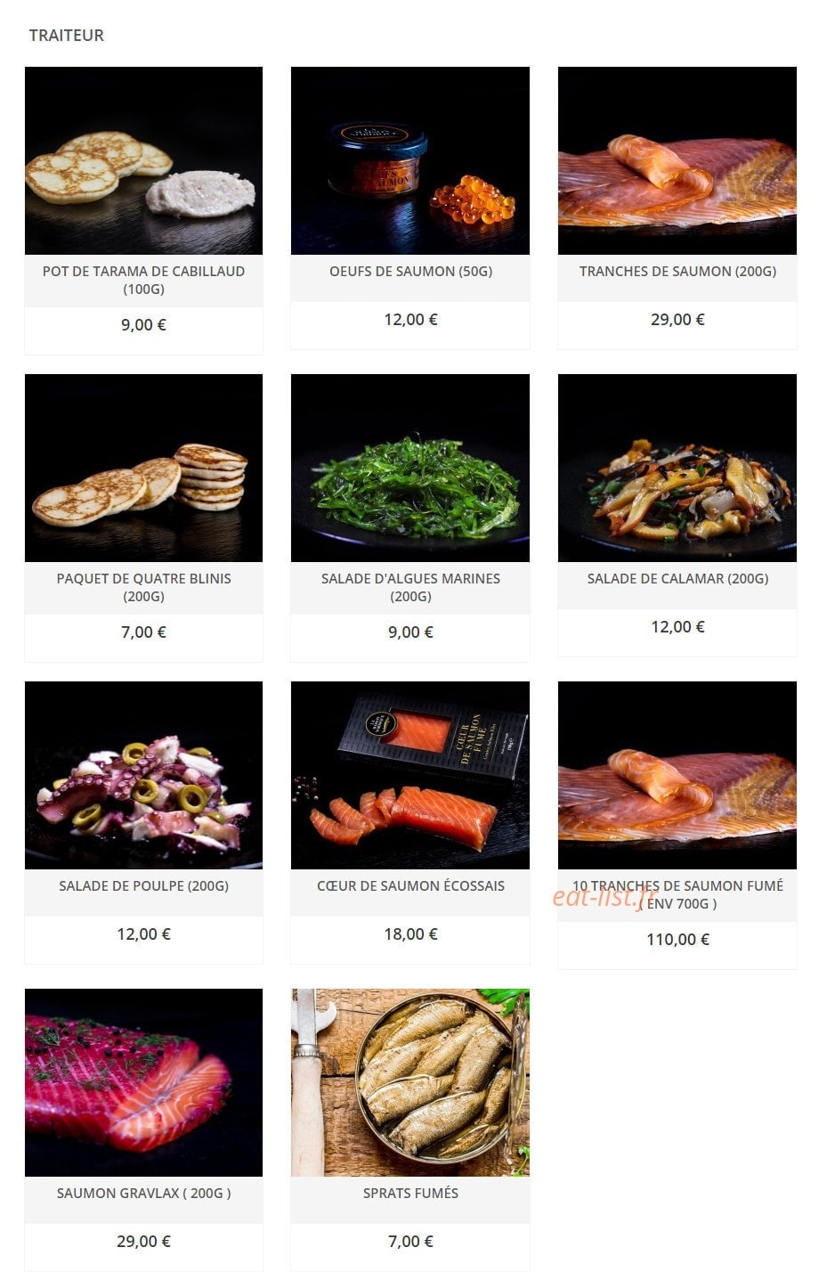 Comptoir des Mers — carte page 7