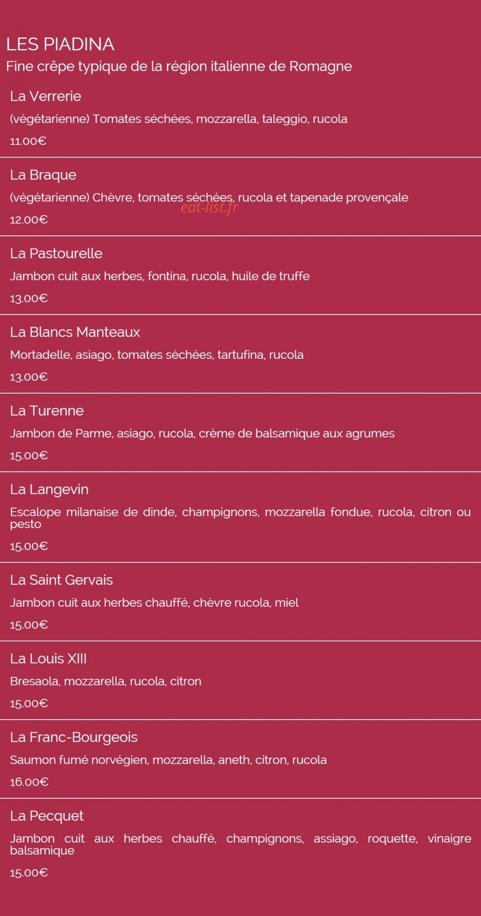 Comptoir Gourmet — carte page 3