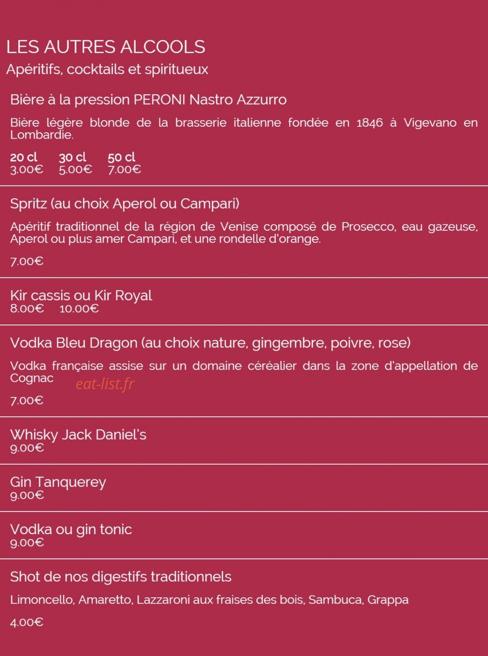 Comptoir Gourmet — carte page 10