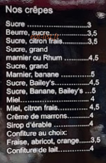 Crêperie île saint louis — carte page 2