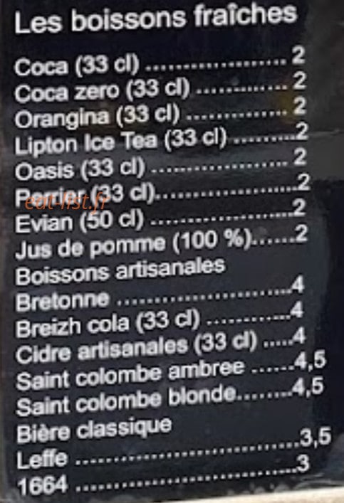 Crêperie île saint louis — carte page 5