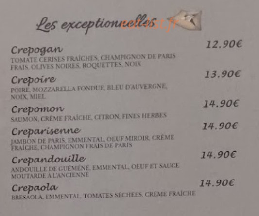 Crêpolog' — carte page 2