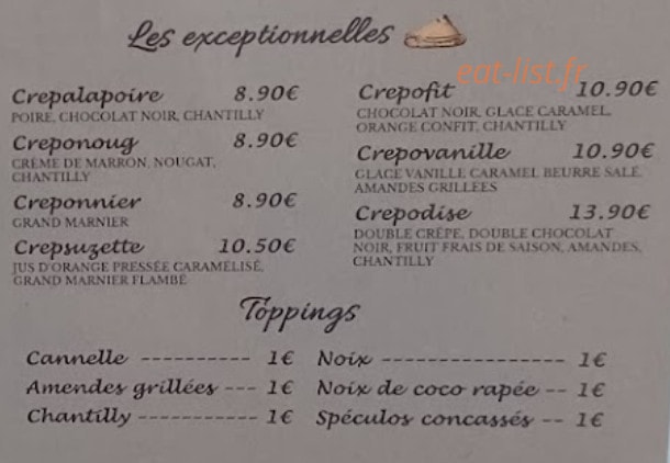 Crêpolog' — carte page 4