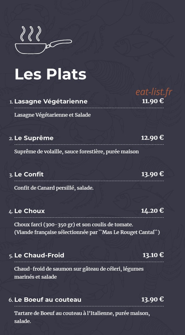 Dame Tartine Beaubourg — carte page 4