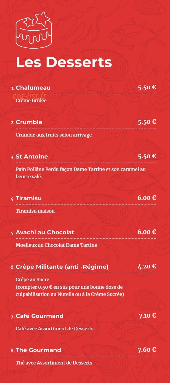 Dame Tartine Beaubourg — carte page 7