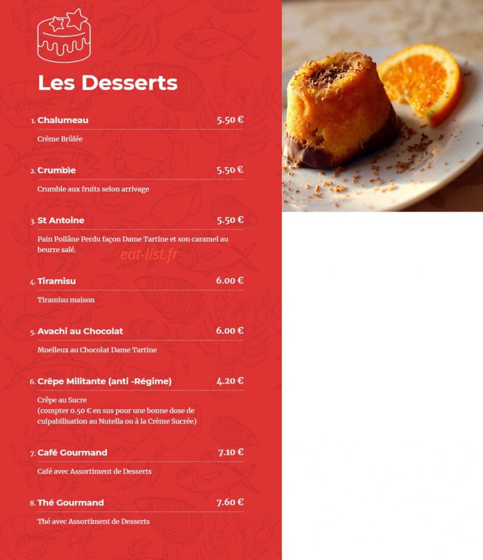 Dame Tartine — carte page 5