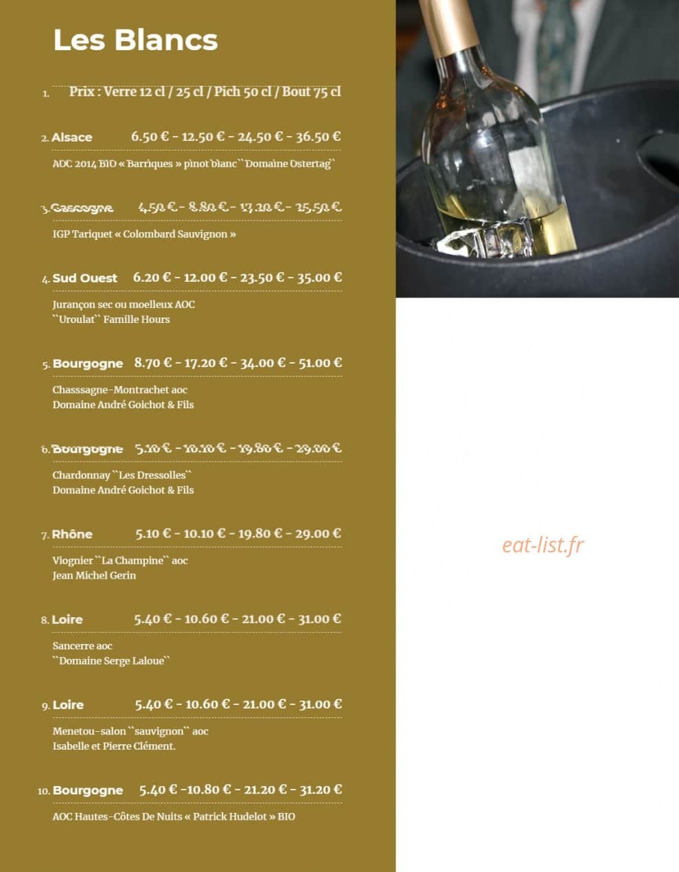 Dame Tartine — carte page 14