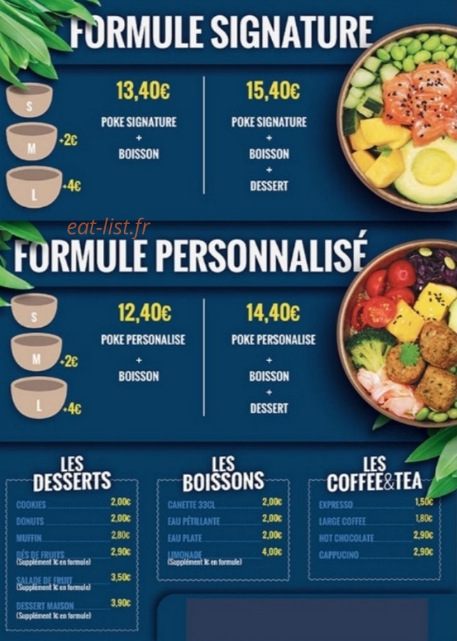 Fresh Poke — carte page 1