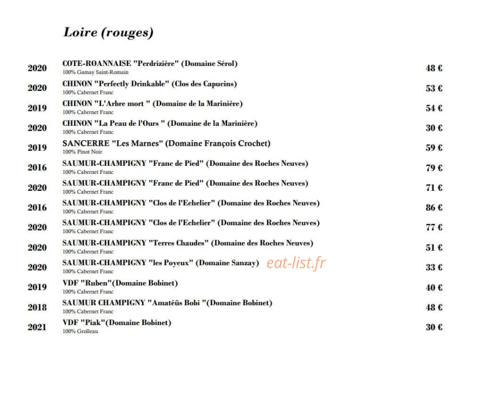 Grande Brasserie — carte page 11