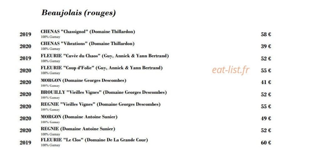 Grande Brasserie — carte page 9