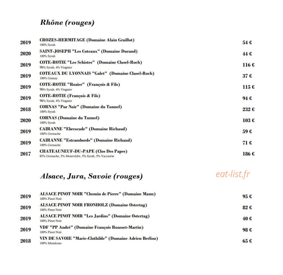 Grande Brasserie — carte page 8