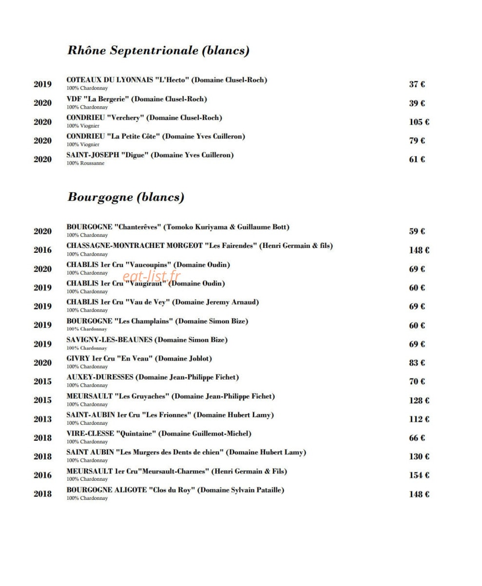 Grande Brasserie — carte page 4