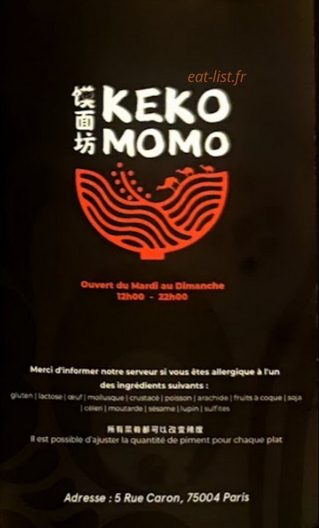 Keko Momo — carte page 1