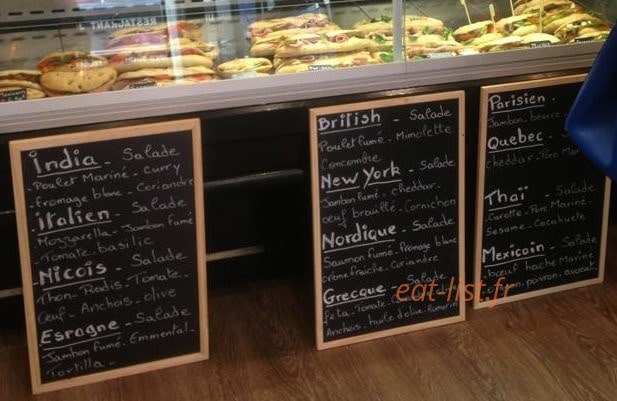 L'atelier du sandwich — carte page 1