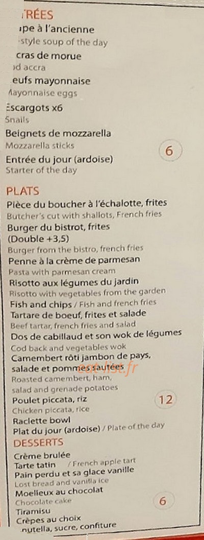 L'Elephant Du Nil — carte page 1
