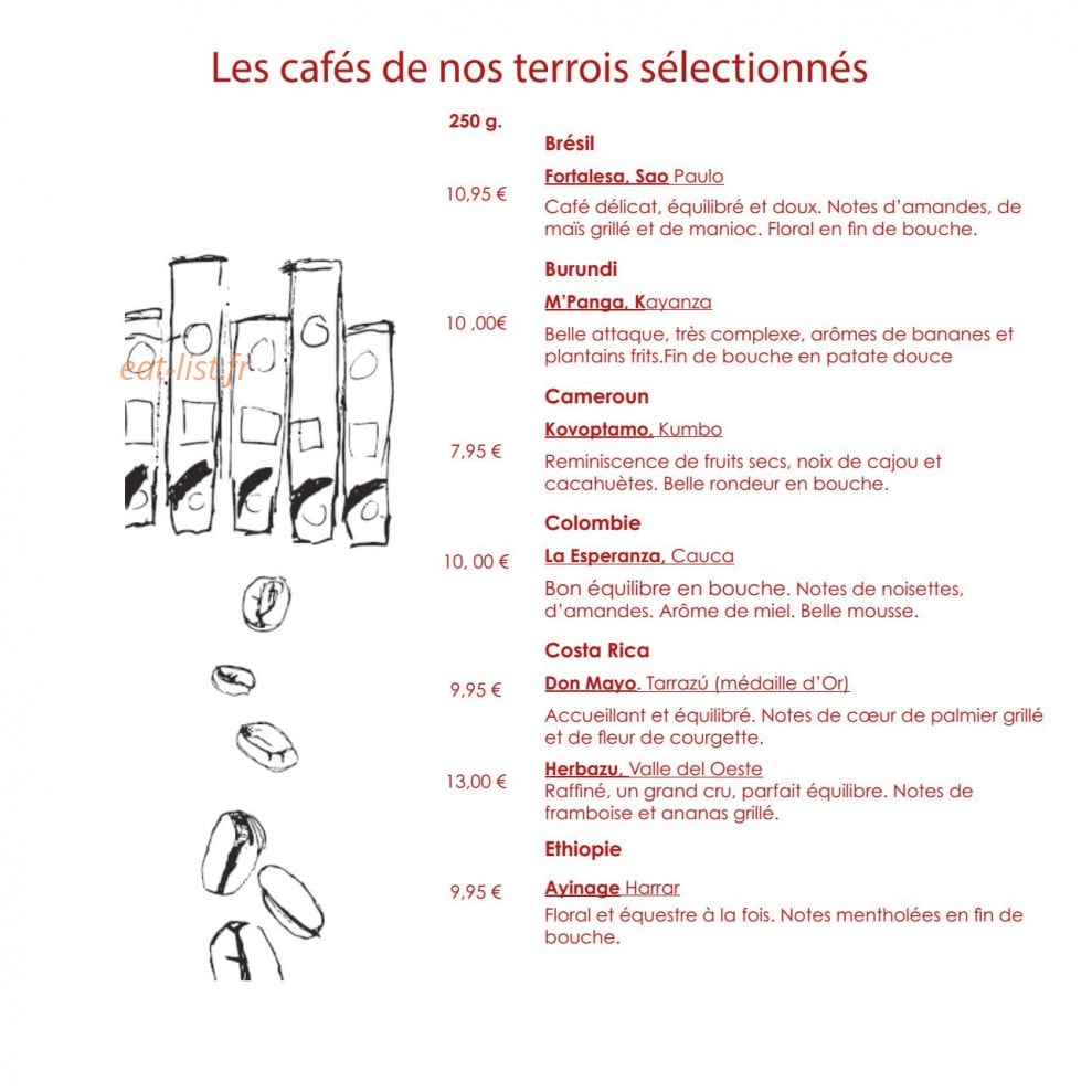 La Caféothèque — carte page 5