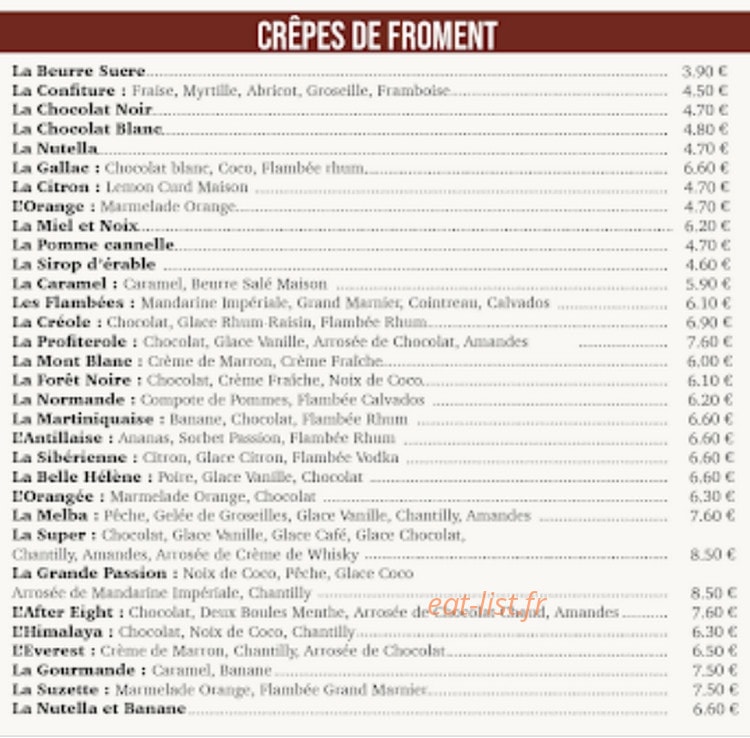 La Crêpe en l’Isle — carte page 3