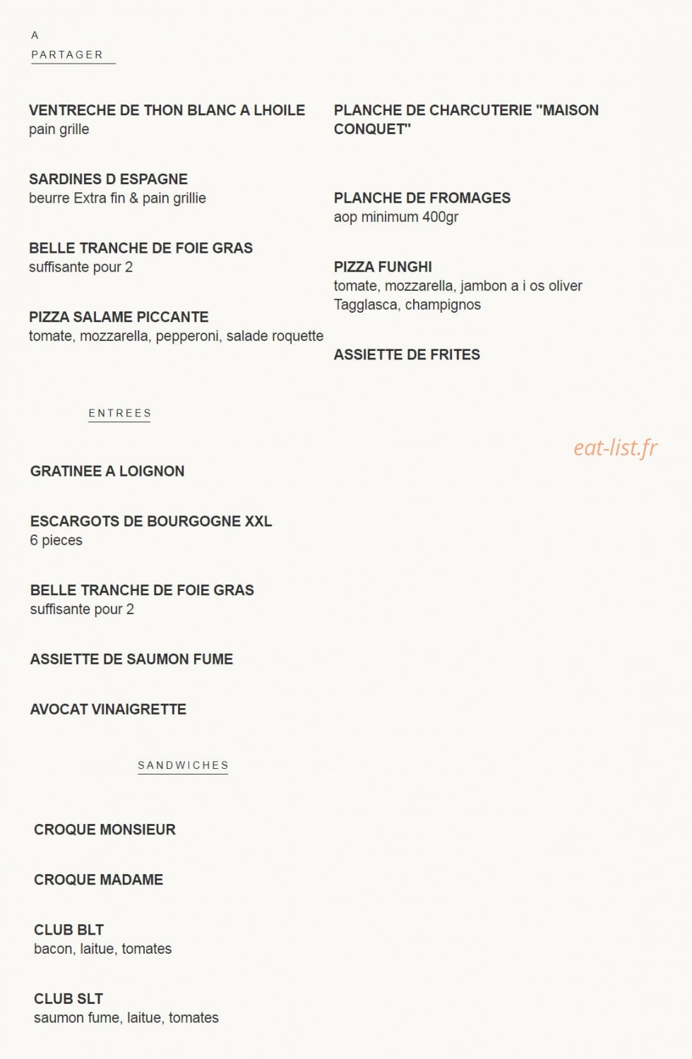 La favorite — carte page 1