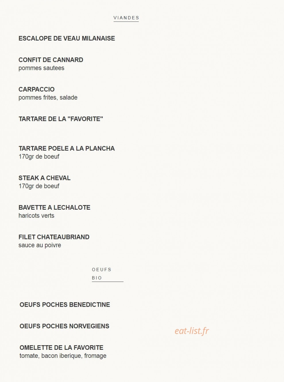 La favorite — carte page 2
