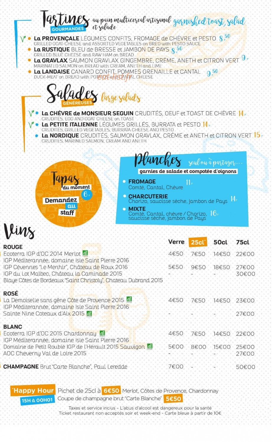 La French Guinguette — carte page 2