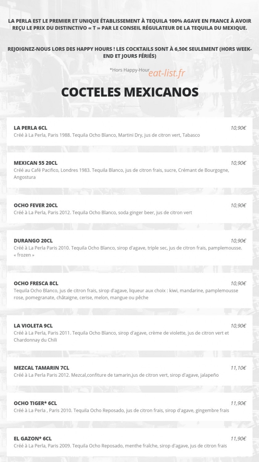 La Perla — carte page 13
