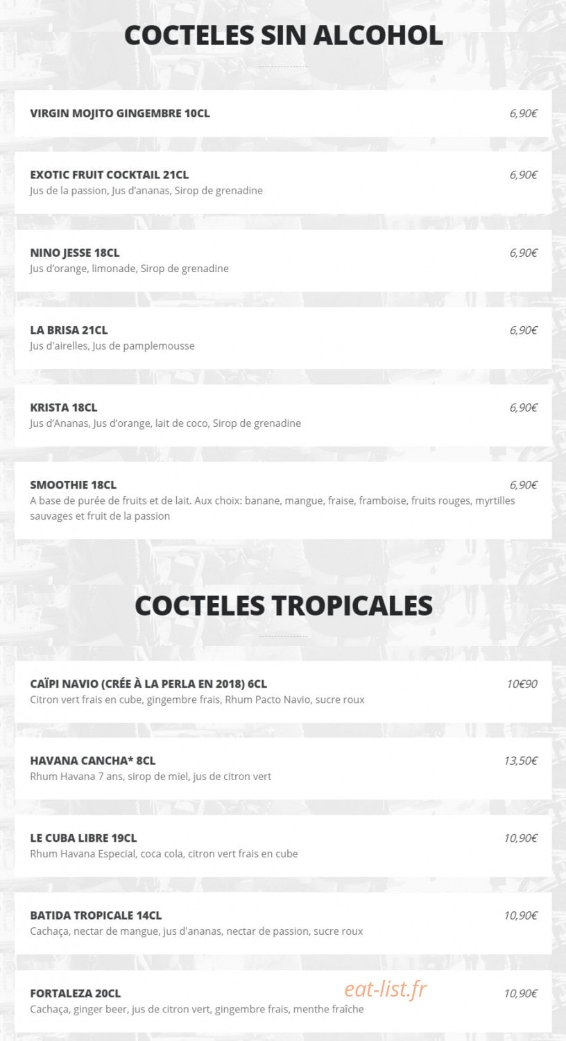 La Perla — carte page 14