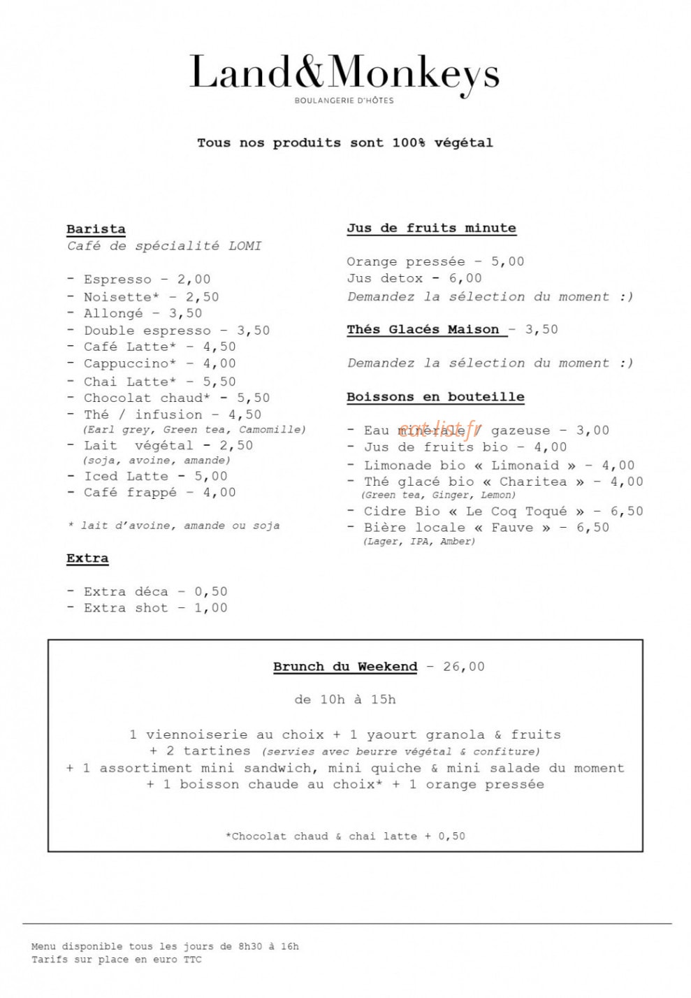 Land & Monkeys — carte page 4