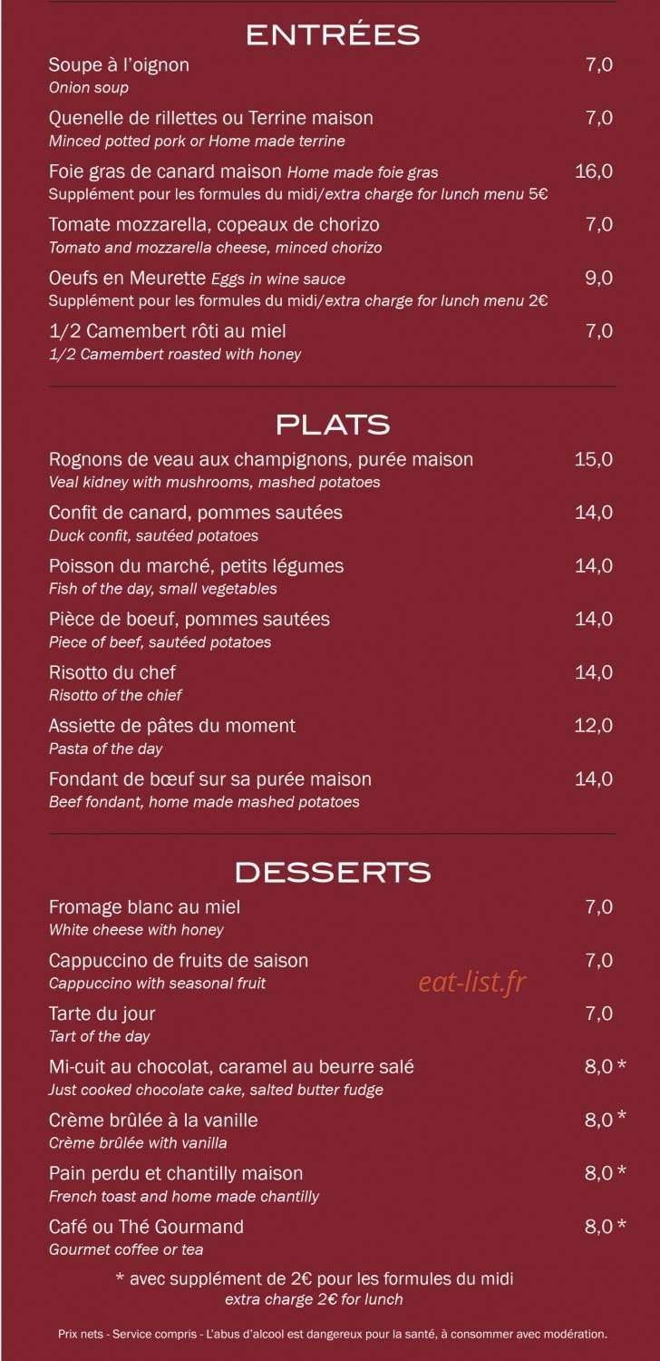 Le Brise Miche — carte page 3