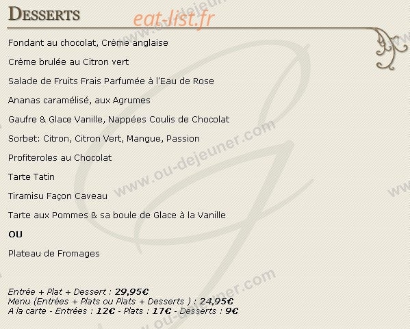 Le Caveau de l'Isle — carte page 3