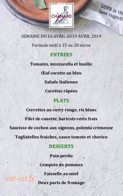 Le Chanard — carte page 1