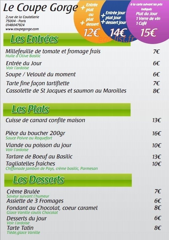 Le Coupe-Gorge — carte page 1