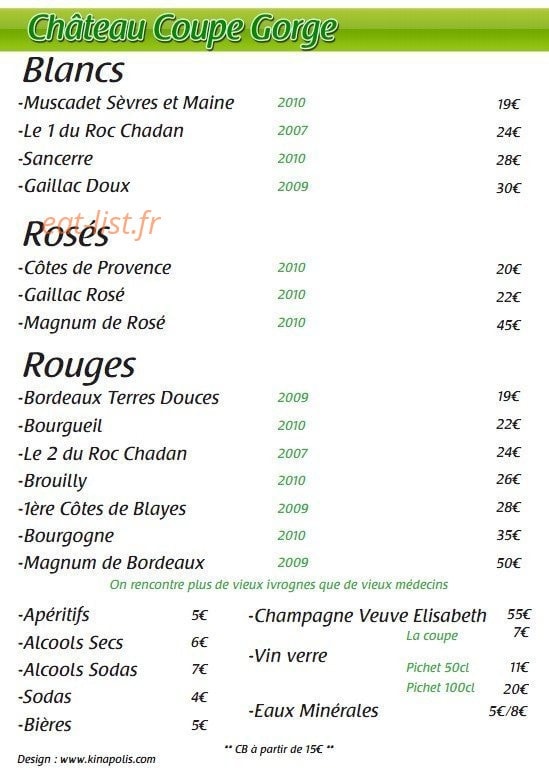 Le Coupe-Gorge — carte page 4