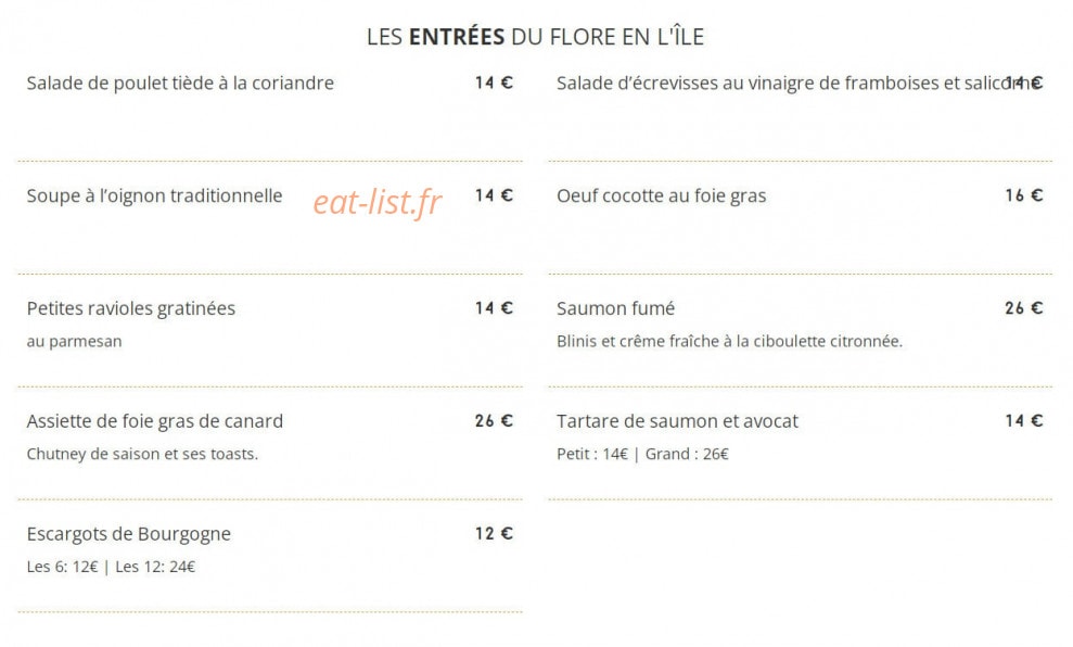 Le flore en l'ile — carte page 1