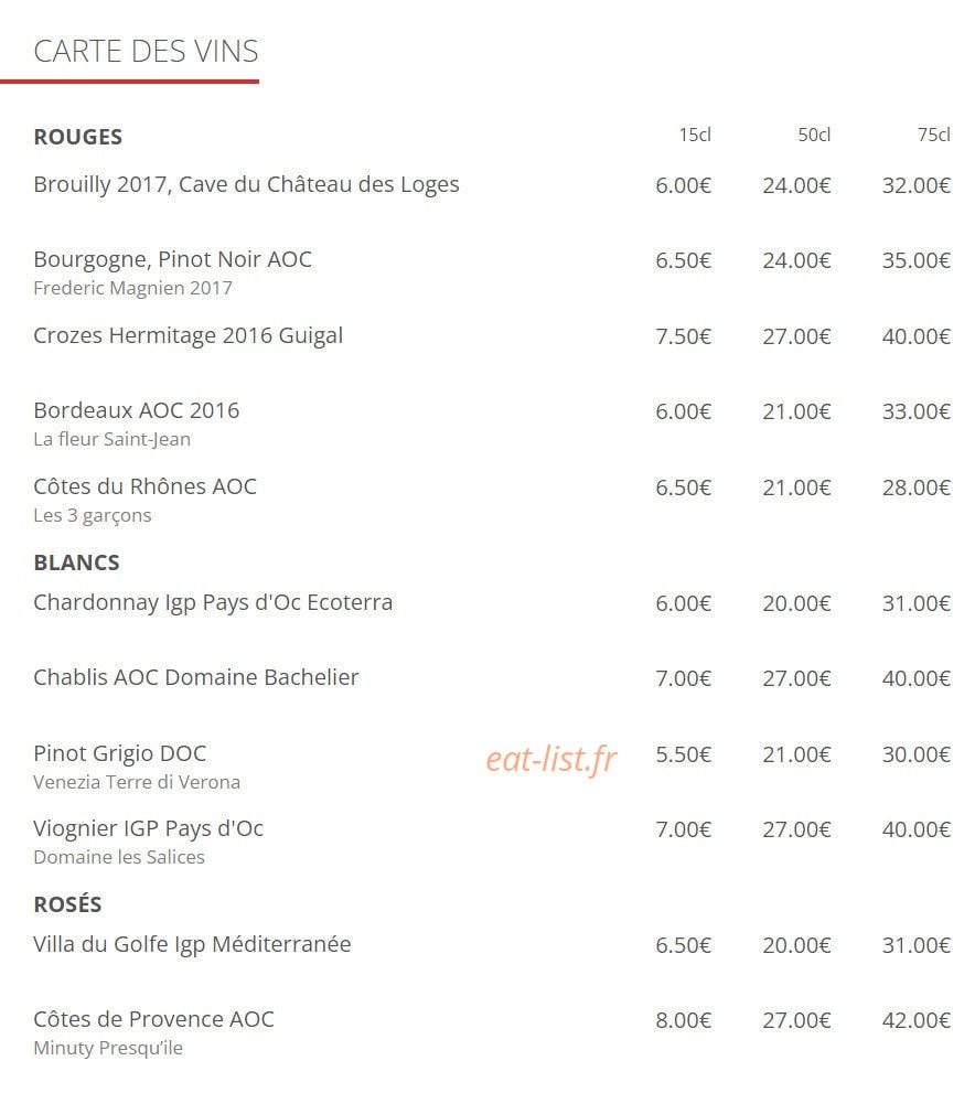 Le Grizzli café — carte page 8
