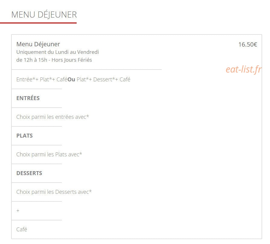 Le Grizzli café — carte page 1