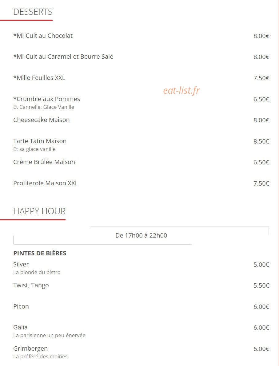 Le Grizzli café — carte page 5