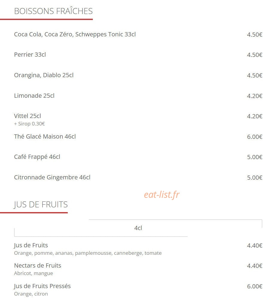 Le Grizzli café — carte page 13
