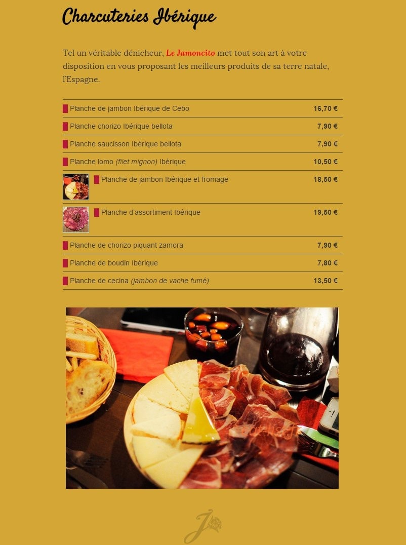 Le Jamoncito — carte page 2