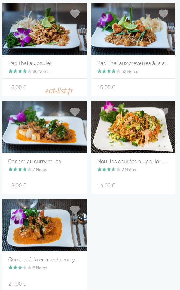 Le Khao Thaï — carte page 5