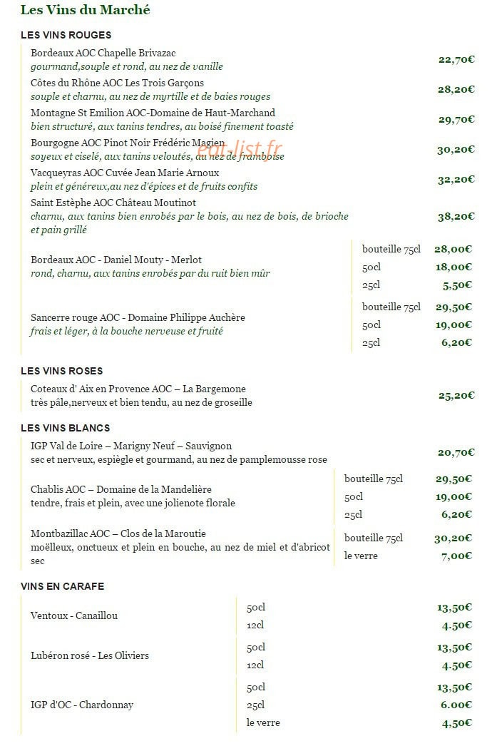 Le marché — carte page 4