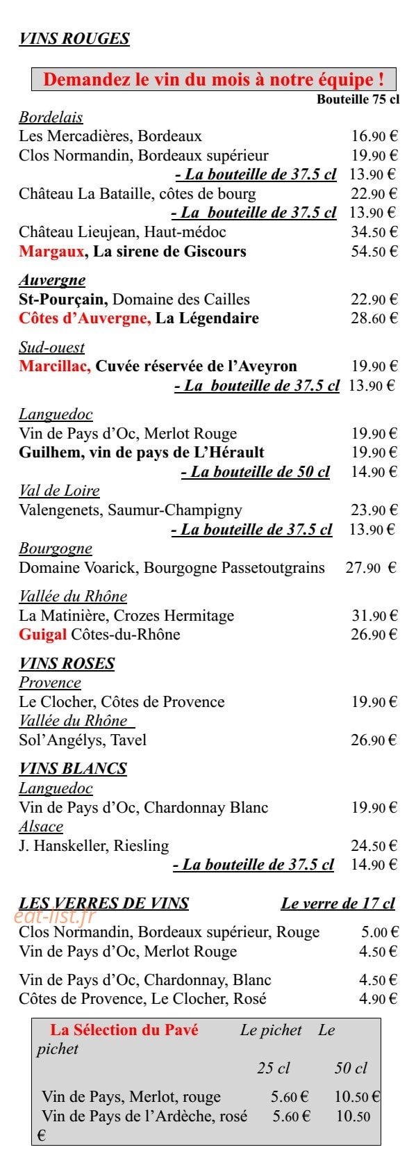 Le pavé — carte page 7