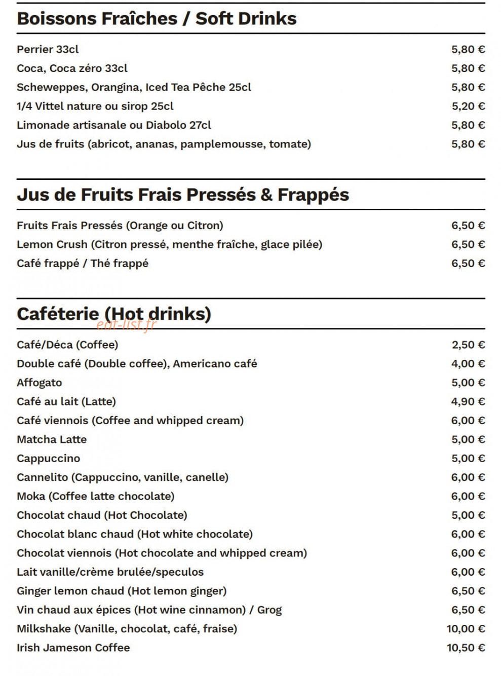 Le Petit Marcel — carte page 7