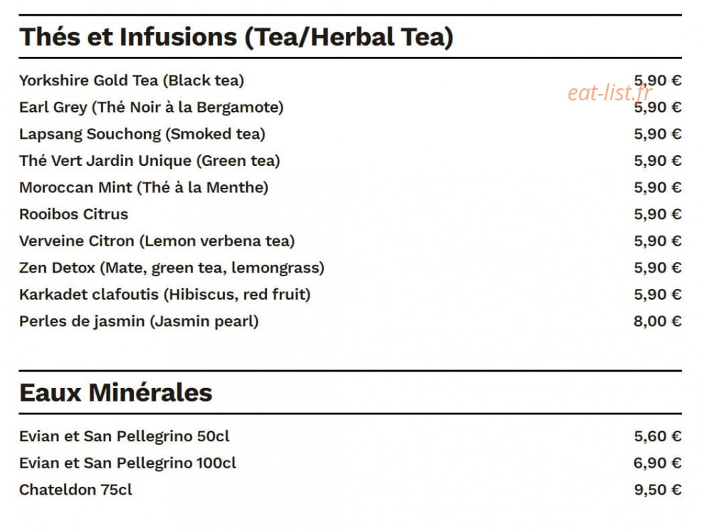 Le Petit Marcel — carte page 8