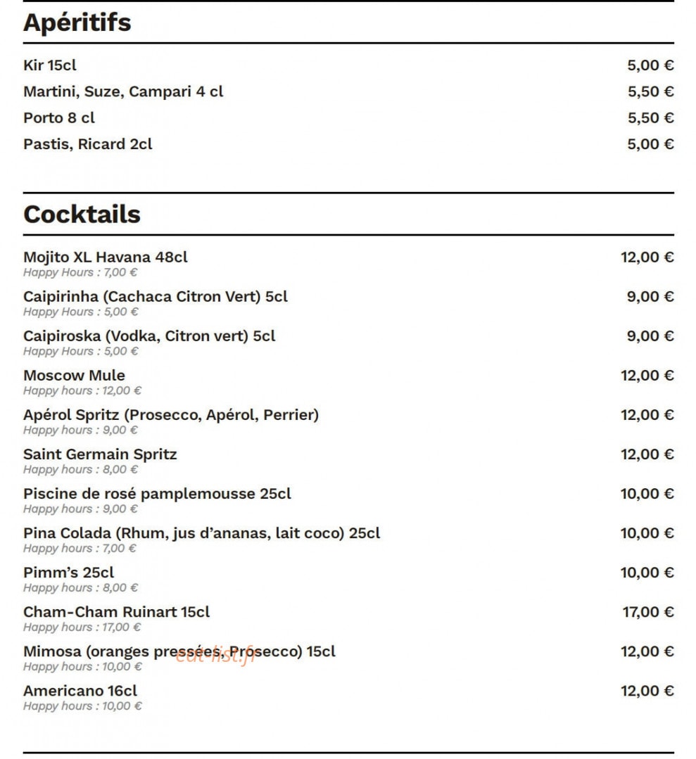 Le Petit Marcel — carte page 5